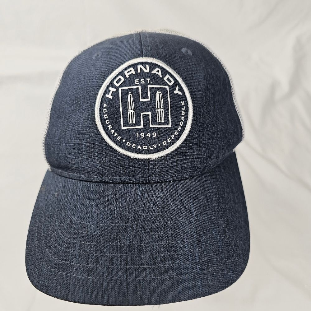Hornady Tap Adjustable Cap w/Logo  Blue/White Mesh